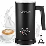YISSVIC Milchaufschäumer Elektrisch 4-in-1 Automatischer Milchaufschäumer 500W Antihaftbeschichtung Heiß- und Kaltschaumbereiter für Latte Cappuccino Macchiato