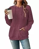Damen Hoodie Pullover Langarm Herbst Winter Casual Loose Kapuzenpullover Streifen Fallende Schultern Kordelzug Sweatshirt Rot 3XL
