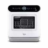 Midea ST 5.31 Mini Geschirrspüler 42cm freistehender Tischgeschirrspüler mit Wifi Control Spülmaschine 7 Programme 3 Maßgedecke Touch, 58 dB, mit/ohne Wasseranschluss benutzbar, Weiß