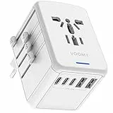 VOOMY für über 170 Länder Reisestecker mit 3 USB-C und 2 USB-A weiß