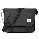SKYSPER URBANX15 Messenger Bag mit RFID-Schutz 15,6-Zoll-Laptoptasche Umhängetasche groß für Herren Und Damen (Schwarz)