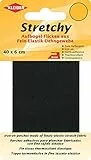 Kleiber 40 x 6 cm Elastisches Ausbesserungsband für Bekleidung zum Aufbügeln, schwarz