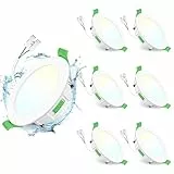 GeyouLux LED Einbaustrahler 230V Dimmbar, 65-75mm Lochmaß LED Spots, 7W 700LM Einbauleuchten, IP44 2700K/4000K/6500K Deckenspots, Extra Flach Einbauspots für Badezimmer Küche Wohnzimmer, Weiß 6er Set