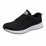 Laufschuhe Damen Sportschuhe Turnschuhe Atmungsaktive Fitnessschuhe Straßenlaufschuhe Sneaker Schuhe Schwarz 37