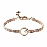 Skagen Damen Edelstahl Mesh Armband ELIN, 16,5 cm Länge, 4 cm Verlängerung mit Karabinerverschluss