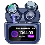 ZYHKON Bluetooth Kopfhörer, Bluetooth 5.4 Schlafkopfhörer In Ear mit Touchscreen, 48H Spielzeit Mini Kopfhörer mit HiFi Sound/5 EQ-Modi/ENC Noise Cancelling, Wireless Ohrhörer Blau