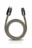 Oehlbach XXL Powercord - High End Stromkabel - HPOCC Netzkabel mit 4mm² Innenleiterquerschnitt & 2-Fach Schirmung, VDE geprüft - Steckertyp C15 (Schuko) auf CEE7/7-75cm, sepiabraun