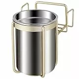 TOPBATHY Aschenbecher FüR Draussen Silberner Wandmontierter Aschenbecher Mit Deckel Standaschenbecher Aus Edelstahl Und Metall in Silber FüR Den AußEnbereich, und Heimaschenbecher