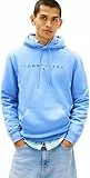 Tommy Jeans Herren TJM Reg Linear Logo Hoodie EXT Dm0Dm20746 Kapuzenpullover, Blue (Light Horizon Blue), L