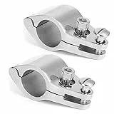 KIMISS Boot Bimini Top, 2Pcs Bimini Top Backen Gleitklemme Stahl Boot Hardware Fitting für Aufblasbare Kommerzielle Yachten (22mm)