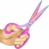 KING LION Linkshänder Schere Erwachsene, Titan-Beschichtung geschmiedetem Edelstahl, Komfort Grip Schere, super-scharf, für Büro Home General Use Professional Crafting, 9,3 Zoll
