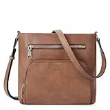 CLUCI Damen Umhängetasche Weiche Vegane Lederhandtaschen Vintage Designer Multi Taschen Reise Schultertasche Mokkabraun