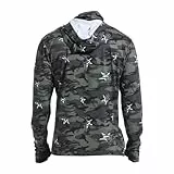 Herren Sonnenschutz Hoodie Shirt Dünn Rash Guard für Männer zum Reiten Outdoor 2XL Grün