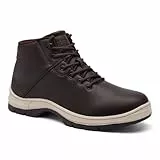 TLOLA Herren-Wanderstiefel, wasserdicht, knöchelhoch, klassischer Chukka-Stiefel für Arbeit, Reisen, Freizeitschuhe, dunkelbraun, 42 2/3 EU