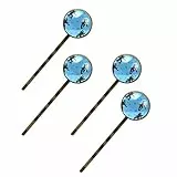 Glam Blue Japanische Ninja Wurfstern Haar-Accessoires, elegante Haarspangen, süße Haarspangen, süße handgefertigte Haarnadeln