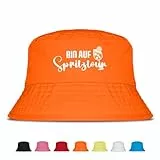 Prozente Momente Bin auf Spritztour Fischerhut | Anglerhut | Sonnenhut | Sommer | Party | Lustige Sprüche | OneSize | Malle | hochwertig | Orange