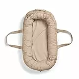 Elodie Details Babynest Kuschelnest Tragbare Babynestchen Neugeborene Kokon für Babys und Säuglinge, Waschbare Reisebett Baby Nestchen 100% Baumwoll 78x45 cm – Pure Khaki