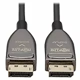 Eaton Tripp Lite DisplayPort-Kabel mit aktivem optischen Anschluss (AOC), 8K 60 Hz (M/M), CL3-Norm, einrastende Stecker, schwarz, 15 m (49 ft.) (P580F3-15M-8K6)