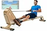 VOWVIT Rudergerät für Zuhause OR3,Magnetisches Rudergeräte mit Bluetooth Monitor,16 Resistance Levels,Kompaktes Rudergerät mit 160kg Gewichtskapazität,Vertikale Aufbewahrung,2 Jahre Garantie(Weiß)