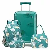 Sea choice Kinderkoffer mit Rucksack Set Handgepäck Leicht Hartschalenkoffer Trolley Jungen Mädchen Reisekoffer mit 4 Rollen, TSA Schloss, 53x34x21cm