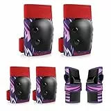 YooxArmor Knieschoner Kinder 6er Set,Schoner Inliner Kinder mit Ellenbogenschützer Handgelenkschoner für Jungen & Mädchen 3-8 Jahre,Schutzausrüstung Protektoren für Fahrrad Skateboard Rollschuhe