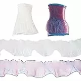 PandaHall 4 Meter Meerjungfrau-Spitzenborte, Polyester, gerüscht, schillernde Organzabänder zum Nähen, Basteln, Blumenstrauß, Jäten, Dekor, Geschenkverpackungen