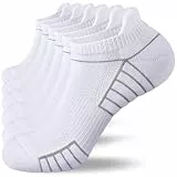 Cevapro Socken Herren Damen Sportsocken Sneaker Socken Baumwoll Atmungsaktiv Kurz Knöchelhohe Bogenunterstützung Laufsocken Wandersocken Cushioned Gepolstert mit Frotteesohle für Sport Freizeit