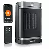 Brandson - Heizlüfter Wlan - Fernbedienung - Preisträger - ECO Modus energiesparend leise - WiFi Steuerung mit App - Oszillation - Kindersicherung - Timer - Bad Wohnzimmer Büro Kinderzimmer