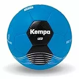 Kempa Leo Handball Trainingsball und Spielball, Handball für Kinder und Erwachsene - strapazierfähig und griffig von Größe 0 bis Größe 3, kempablau/schwarz