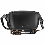 K&F CONCEPT Kamera-Rucksack, Schultertasche, quadratische Tasche, Taschen für Fotografen, Kamera-Rechteck-Hülle, kompatibel mit Canon/Nikon/Sony/DJI Mavic Drohnen-Rucksack (1-Schwarz (Groß-L))