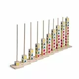 Erzi 42046 Lernspiel Zähltürmchen aus Holz, Lernmaterial zur spielerischen Zahlenerkundung