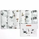 GLLQUEN BABY Musselintücher für Babys, 6 Stück Spucktücher aus Baumwolle 70 cm x 70 cm, saugfähig und atmungsaktiv und ideal zum Reinigen, Abwischen und Abdecken von Neugeborenen