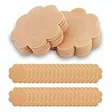 Sibba 40 Stück Brustwarzen-Pasties Abdeckung Aufkleber Blütenblätter Form Haut Brust Brüste Lift Brustwarzenabdeckungen Wasserdicht Schwimmen Sticky Wiederverwendbar BH Tape Dessous Frauen Beige