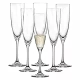 SCHOTT ZWIESEL Sektglas Classico (6er-Set), klassische Champagner Gläser mit Moussierpunkt, spülmaschinenfeste Tritan-Kristallgläser, Made in Germany (Art.-Nr. 123657)