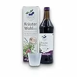 Aronia ORIGINAL Bio Kräuter Wohl 700 ml - nach Hildegard von Bingen -Nahrungsergänzungsmittel mit Polyphenolen, Bitterstoffen, Mangan und OPC - Aroniasaft + Kräuter (Galgant, Süßholzwurzel, Zistrose)