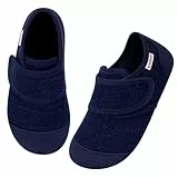 Kyopp Hausschuhe Kinder Barfussschuhe Atmungsaktive Pantoffeln für Jungen Mädchen Rutschfest Turnschläppchen Kleinkinder Slippers(Dunkel Blau, 24/25EU)