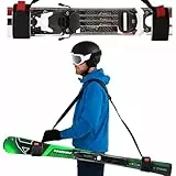 Generisch CustEmo® Ski Tragegurt Skirucksack Skitasche Einstellbar Verstellbar Schultergurt Träger Klettverschluss Zubehör Skistöcke Wintersport Winterurlaub für Erwachsene & Kinder (1er Pack)