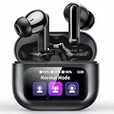 Touchscreen Bluetooth Kopfhörer, 2026 In Ear Kopfhörer Kabellos Bluetooth 5.4 mit ANC+ENC Noise Cancelling Mic, 48Std Spielzeit Tiefer Bass Earbud mit 5 EQ-Modi, IP7 Wasserdicht Ohrhörer Tiefschwarz