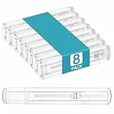 Vtopmart 8Pack Schubladenteiler, 5,8 cm hoch, 32,5–53,4 cm, Verstellbarer erweiterbarer Küchenschubladen-Organizer, durchsichtige Kunststoff Organizer-Trennwände für Unterwäsche, Kleidung