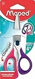 Maped - Schul- und Bastel-Schere SENSOFT 13 cm - asymmetrisch - abgerundete Klingen - zufällige Farbauswahl