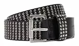 LIEBESKIND Berlin Belt J 38mm 95 STUDDED BELTS Washed Leather black