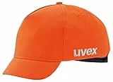 Uvex U-Cap Sport Hi-Viz Anstoßkappe - Kurzer Schirm - Warnorange - 55-59 cm 55-59 cm