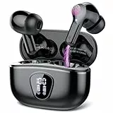 Bluetooth Kopfhörer, Kopfhörer Kabellos Bluetooth 5.4 In Ear, 4 ENC Noise Cancelling Mic Ohrhörer, HiFi Stereo Tiefbass, 40H Spielzeit, LED-Anzeige, IP7 wasserdichte Earbuds, Touch Control, Schwarz