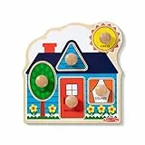Melissa & Doug 2053 Holzpuzzle mit großem Knauf - Erste Formen (5 Teile)