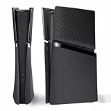 eXtremeRate eXcover Case für ps5 Slim Digital Edition Konsole, Wechselbar Full Shell Ersatz Seitenplatten Faceplate mit Kühlung-Ventil Untere Abdeckung Zubehör für ps5 Slim Digital Console-Schwarz