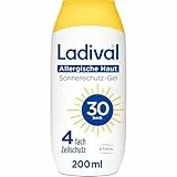 Ladival Allergische Haut Sonnenschutz-Gel LSF 30: Sonnencreme für den Körper bei Sonnenallergie und Mallorca-Akne, wasserfest, mit 4-fach Zellschutz, 200ml