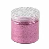 Schimmernder Glitzerpuder, Gold Glitzerpulver, Glitzer-Pulver zum Basteln, 0.2mm Fine Glitzerpulver, Gold Glitter Fine, Basteln Glitzerpuder, 100 g/3,53 oz Feiner Goldglitzer für Face Nail (Rosa)