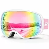 RIOROO Skibrille, Snowboard Brille für Brillenträger Herren Damen Erwachsene Jugendliche Doppel-Objektiv 105% UV-Schutz Kompatibler Helm Anti Fog Skibrillen für Skifahren Motorrad Fahrrad Skaten