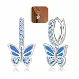 XOEMEL Ohrringe Silber 925 für Damen Creolen Silber 925 Klein mit Zirkonia Ohrringe Herz Hängend Hypoallergen Mini Creolen Gold für Frauen