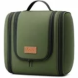 Lifewit Große Kulturbeutel Herren, Tragbare Kulturtasche zum Aufhängen, Reise Kulturbeutel Kosmetiktasche mit Fächer, Waschtasche für Männer und Frauen, Wasserdichter Geeignet für Kosmetik, Grün